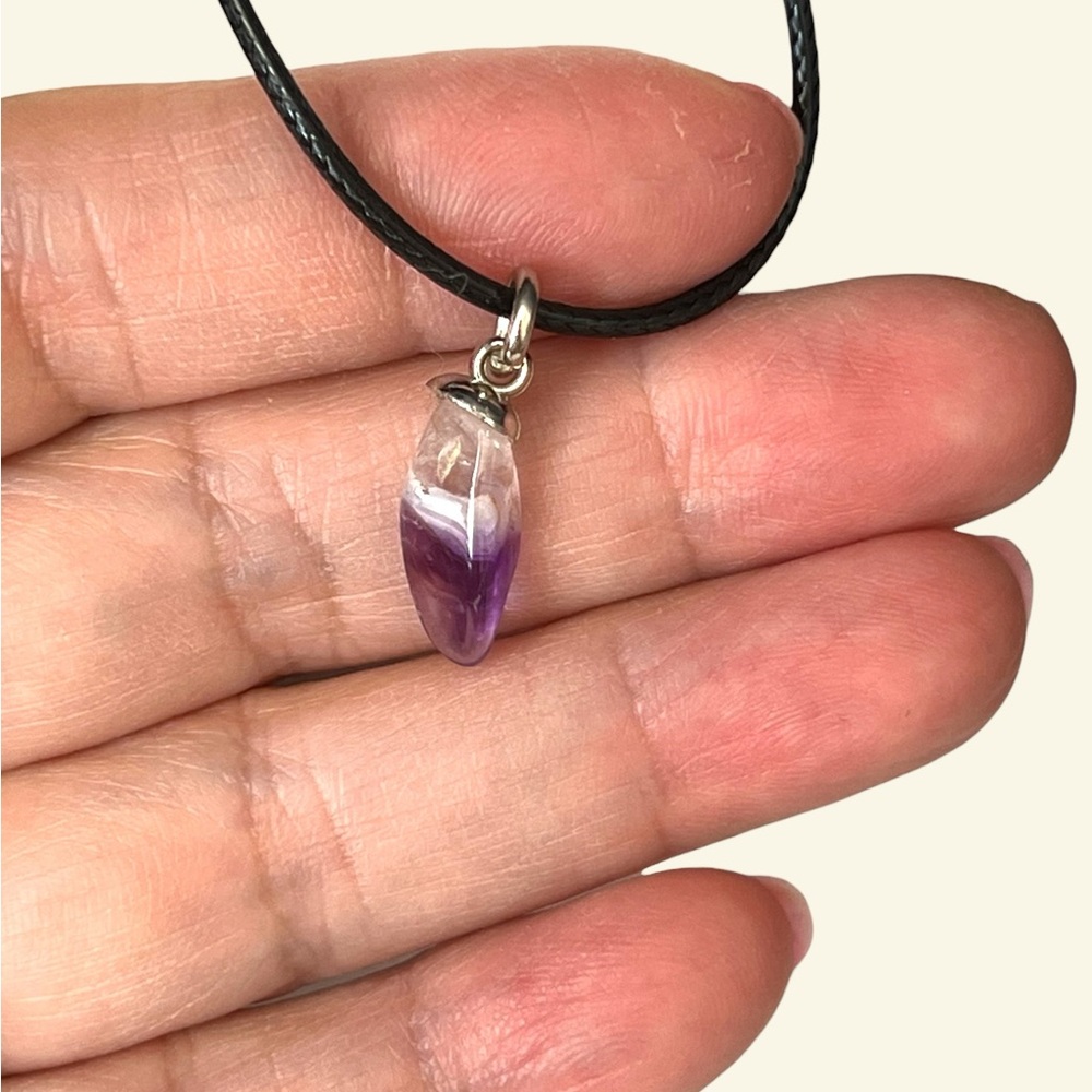 Amethyst Crystal Pendant Necklace